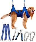 Kkiimatt Dog Pet Grooming Hammock, Dog Hanging Harness for Nail Clipping, Dog Nail Trimming Cutting Hammock, Dog Grooming Sling Holder for Dogs with Wide Strap Sewed (Max 100LB / XX-Large)