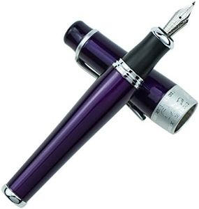 Lanxivi Duke Stylo plume de luxe violet à pointe courbée pour calligraphie asiatique, pointe fine à large, série Charlie Chaplin