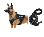 Eagle Pets Tactical Premium Customized Dog Vest Harness with Leash Set,Pet Name, Personalized Dog Belt with Dog Name, No Pull Harness, for Training, Walking. (XL)