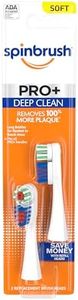 Spinbrush ARM & HAMMER PRO+ Deep Clean REFILLs– Battery Powered Toothbrush Removes 100% More Plaque- Soft Bristles -Two Replacement Heads (Packing may vary)