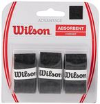 Wilson Overgrip, Advantage Overgrip, Unisex, Black, Pack of 3, WRZ4033BK