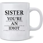 Sisters Gifts from Sister Brother Coffee Mug,Best Friend Mugs Sister Coffee Mugs,Gift for Sister Friend, Sister Gift Coworker Friendship, Christmas or Sister Birthday Gifts Cups