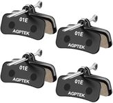 AGPTEK Bike Brake Pads, High-Performance Bicycle Brake Pad, 4 Pairs Bike Pad for Mountain Bike Disc Brakes, Compatible with Shimano D02S D03S Saint Deore XT XTR SLX Zee/Tektro/TRP, Black, Resin