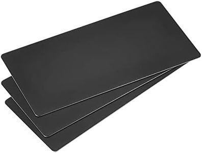 uxcell Blank Metal Card 80x40x1mm Anodized Aluminum Plate Black 3 Pcs
