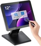 MUNBYN 12-inch POS Touchscreen Monitor, LED POS Monitor, HDMI/VGA Capacitive Screen Display, Foldable Stand POS Touch Screen Monitor for Retail, Restaurant, Bar, Small Business, No Driver Required