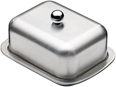 Kitchen Craft MasterClass Insulated Butter Dish, Silver