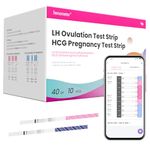 femometer Home LH & HCG Test Kit - Know Your Peak Fertility Days, Help You Get Pregnant - 40 Ovulation Strips & 10 Pregnancy Test Strips, Over 99% Accurate, Easy to Use