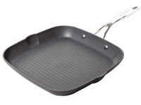 Circulon Hard-Anodized Aluminium Sqaure Griddle Pan with Induction Base, 28 cm, Grey