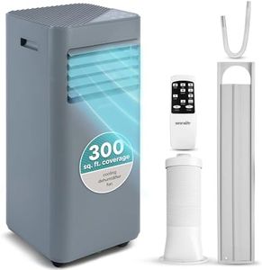 SereneLife Portable Air Conditioner– 8000 BTU AC Unit w/Dehumidifier and Fan, Quiet for Room, Bedroom, Office Indoors- Energy Efficient Cools Up to 300 Sq. Ft, Remote, Window Kit Easy Setup