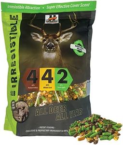 Herron Outdoors 4-4-2 Sweet Apple, Whole Corn & Sweet Apple Protein Pellets- Deer Attractants for Whitetail Deer and Feed Bait for All Hunters All Seasons- 5lbs