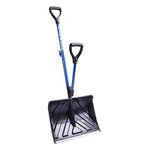 Snow Joe Shovelution Snow Shovel, Strain Reducing with Spring Assisted Handle, Poly Blade, & 50" Assembled Height