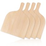 4 Pcs Wood Pizza Peel Wooden Paddle Natural Board with Handle Spatula Cutting for Restaurant Baking Homemade and Bread Fruit Vegetables Cheese