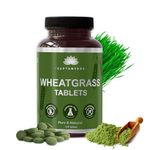 SAPTAMVEDA Organic Wheat Grass Tablets (120 Tablets, 500mg) - Natural Antioxidant Superfood, Supports Healthy Joints, Immunity Booster, Non-GMO, Vegan