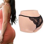CYOMI Silicone Panties Men's Briefs Gaff Camle Toe Panty for Crossdresser Transgender Drag Queen Shorts, No.1 Ivory White, Large