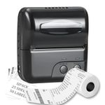 F2C Thermal Printer 3 inch & Sticker Printer, 80mm Paper Mini Pocket Wireless Bluetooth Mobile Printer Compatible with Windows iOS Android Supported Swiggy Zomato KOT, Shopping Mall, Mini Market