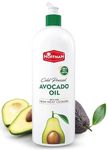 HOFFMAN Cold Pressed Avocado Oil for Cooking | 100% Pure & Unrefined | Ideal for Frying, Roasting & Sauteing | Neutral Taste (1 Liter)