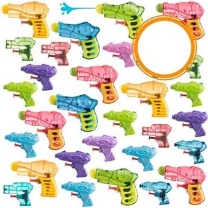 Prextex Water Guns for Kids&Adults, Pack of 28 | Powerful Water Toys, Squirt Guns, Water Blaster Gun/Pistol | Pool Play, Best Party Favors, Outdoor&Indoor | Small Super Water Gun, Bulk Waterguns