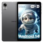 UMIDIGI Android 14 Mini Tablet Portable,5G-WiFi 6 Tablet 8 inch android,7GB+32GB(1TB TF) Quad-Core 2.0GHz, HD 1280 * 800 IPS Dispaly,G1 Tab Mini Pad,Small Tabet lite/5000mAh/Dual Cam/BT/OTG/GMS/Gray