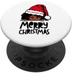 That Melanin Merry Christmas Mrs. Claus Black Peeking Santa PopSockets Grip and Stand for Phones and Tablets