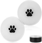 IMPRESA [2 Pack] 8 Silicone Lids for Yeti Dog Bowl, for Coldest & for Hydrapeak Dog Bowl 64oz - Clear Silicone Lid for Dog Bowl - Airtight Lid for Stainless Steel Dog Bowls - Dog Travel Accessories