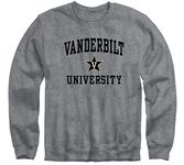 Ivysport Crewneck Sweatshirt, Unisex, Cotton/Poly Blend, Heritage Logo, Grey, Vanderbilt - Charcoal Grey, S