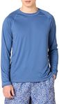 Amazon Essentials Men's Long-Sleeve Quick-Dry Swim T-Shirt, Blue, L