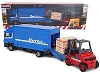 Toyland® Load and Go Vehicle Set - Scania Freight Truck with Forklift and Pallet - Transport Vehicle Toys - Boys Toys (Blue Truck)