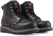 SUREWAY 6” Mens Heavy Duty Soft/Composite/Steel Toe Work Boots for Men,Comfortable & Durable,GoodyearWelt,Full Grain Leather,Oil/Slip Resistant,Wedge Moc Toe Industrial Construction Boots