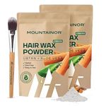 MOUNTAINOR Ubtan Facial Wax Powder with Sandalwood & Aloevera, Painless Herbal Facial Hair Removal Waxing Powder for Women 100 gm (Pack of 2)
