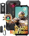 Ulefone Armor X13 Android 14 Rugged Smartphone, 12GB RAM 64GB ROM, 6320mAh, 6.52 inch Tough Screen, 50MP Waterproof Camera, 3-Card Slot 4G Dual SIM, NFC, Fingerprint Face ID, UK, Black