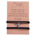 Gbtbys Pinky Promise Distance Matching Lovely Charm Bracelets Relationship Gifts For Mom And Daughter/Son Best Friends Couples Girlfriend Boyfriend Birthday Back To School Gifts, 10 Inches, Rope, Bead