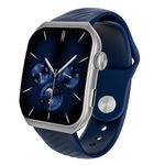 boAt Ultima Vogue Smart Watch w/ 1.96" (4.9 cm) AMOLED Curved Display, BT Calling, Functional Crown, Widget Control, Always on Display, HR & SpO2 Monitoring(Deep Blue)