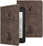 Robustrion Flip Cover for Kindle Paperwhite 11th Generation Cover 6.8 inch (Will Also fit Signature Edition) - Deer Coffee