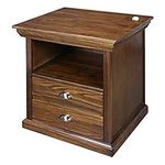 Casual Home Lincoln Nightstand with Concealed Compartment, Concealment Furniture, Mocha Large