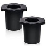 LUTER 2pcs Patio Table Umbrella Hole Ring, Cone Wedge Shaped Patio Umbrella Hole Plug Anti-Skidding Silicone Umbrella Hole Insert for 1.5" Pool Umbrella Adapters, 2-2.5" Patio Table Holes (Black)