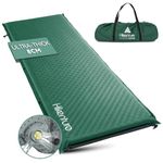 HIKENTURE Self Inflating Sleeping Pad, Extra Thick Camping Mattress with Carrying Bag, 9.5 R-Value Insulated Foam Sleeping Mat for 4 Seasons, Portable Camping Mat for Camping Travel Tent(Green,8cm)
