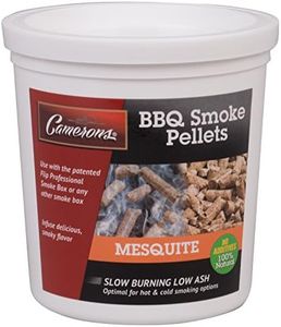 Camerons Smoking Wood Pellets (Mesquite, 1 Pint) - Kiln Dried BBQ Pellets - 100% All Natural Barbecue for Smoker Grill, Pellet Grill & Fire Pit - Infuse Smokey Flavor in Food - Grilling Gift for Dad