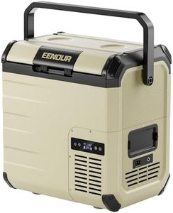 EENOUR D18 12 Volt Car Refrigerator, Portable Freezer 19Qt/18L Battery & Solar Powered Cooler 25W, -4~50℉, 12/24V DC, 110~240V AC, Idea for 2 People, Road Trips, Truck, Camping (Battery Not Included)