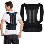 Posture correction belt for men and women, back support posture correction belt with breathable adjustable shoulder straps for improved lumbar support belt, back support to prevent hunchbacks (XXL)