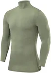 PowerLayer Men's Compression Base Layer Top Long Sleeve Under Shirt - Mock Neck