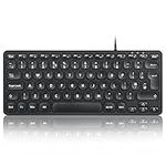 Perixx PERIBOARD-432 Wired USB Keyboard, Slim Design with Big Font Keys, UK QWERTY