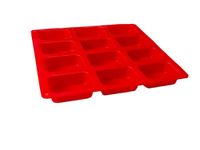 Clazkit 12 Cavities Rectangle Shaped Silicone Soap Mould Chocolate Moulds,Silicone Candy Mould Moulds for Muffin/Pudding