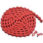 1-Speed Bicycle Chain 116 Links (Red, 1/2" ×1/8" 116 Links)