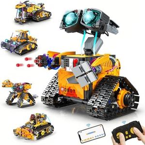 Yerloa 673PCS Robot Toys 5 in 1 Robotics Building Set for Kids Age 8-12, App & Remote Control STEM Toys with LED Lights, Science Kit Birthday Gift for Boys Girls 6 7 8 9 10 11 12 13 14 Year Old