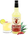 Top Hat Spicy Margarita Drink Mix - Handcrafted with 3 Chiles, Pineapple, Organic Agave Nectar & Organic Lime Juice - Low Calorie/Low Sugar - 32oz Bottle