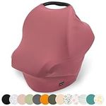 Simka Rose Multi-Use Nursing Car Seat Cover for Babies - Nursing Cover Breastfeeding Essentials & Necessities - Car Seat Pram Infant Toddler Boys or Girls - Baby Registry - Newborn Essentials for Mom