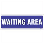 Aditya Sign Waiting Area Sign for use to office, Hospital, Company, industry, hotels. Blue