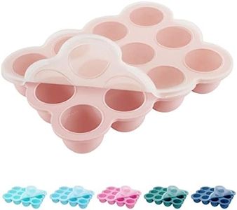 HIWOOD Baby Food Storage Container -12 x 1.5OZ Silicone Baby Food Freezer Tray with Silicone Lid, Perfect Food Container for Homemade Baby Food, Vegetables & Fruit Purees, Breast Milk - Gossamer Pink