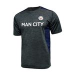 Icon Sports Officially Licensed World Club Jersey-Like Space Dye Game Day Shirt, Man City | Striker, X-Large