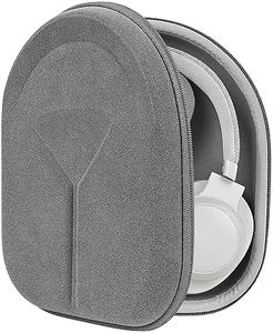 Geekria Shield Headphones Case Compatible with JBL Live 500BT, Tune 720BT, Tune 760NC, Tune 750NC, Tune 770NC Case, Replacement Hard Shell Travel Carrying Bag with Cable Storage (Microfiber Grey)